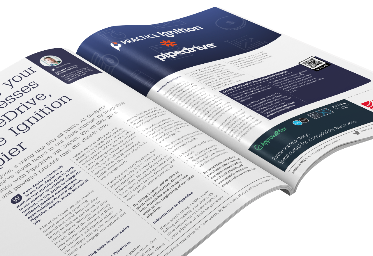 Automating your sales processes with PipeDrive, Practice Ignition